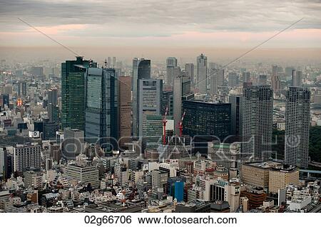 City skyline viewed from the Tokyo Tower, Minato Ward, Tokyo, Japan View Large Photo Image Stock Photograph - City skyline viewed from the Tokyo Tower, Minato Ward, Tokyo, Japan. Fotosearch