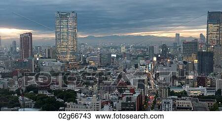 City viewed from the Tokyo Tower at dusk, Minato Ward, Tokyo, Japan View Large Photo Image Stock Image - City viewed from the Tokyo Tower at dusk, Minato Ward, Tokyo, Japan. Fotosearch