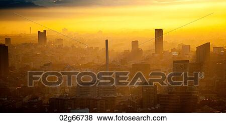 City viewed from the Tokyo Tower at dusk, Minato Ward, Tokyo, Japan View Large Photo Image Stock Photo - City viewed from the Tokyo Tower at dusk, Minato Ward, Tokyo, Japan. Fotosearch