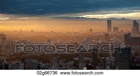 City viewed from the Tokyo Tower at dusk, Minato Ward, Tokyo, Japan View Large Photo Image Stock Photograph - City viewed from the Tokyo Tower at dusk, Minato Ward, Tokyo, Japan. Fotosearch