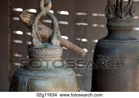 Close-up of a bell in Wat Phra That Doi Kong Mu temple, Mae Hong Son, Thailand View Large Photo Image Picture - Close-up of a bell in Wat Phra That Doi Kong Mu temple, Mae Hong Son, Thailand. Fotosearch