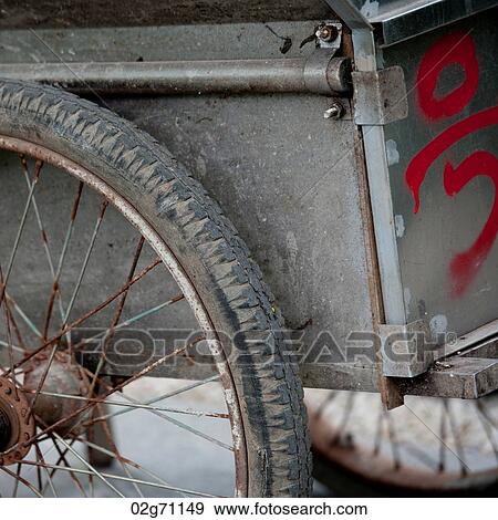 Stock Photo - Close-up of a cart, Shanghai, China. Fotosearch