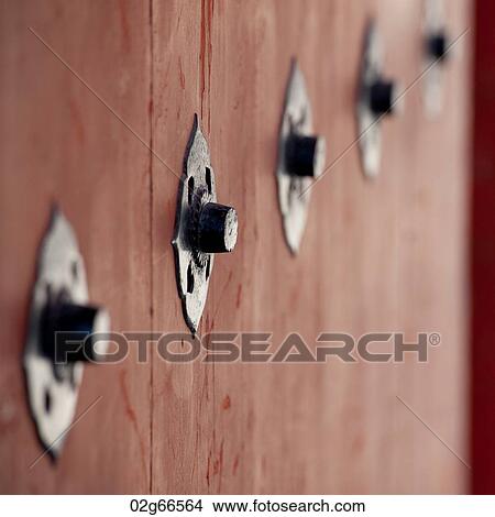 Picture - Close-up of a door at Kasuga Taisha Shrine, Nara, Japan. Fotosearch