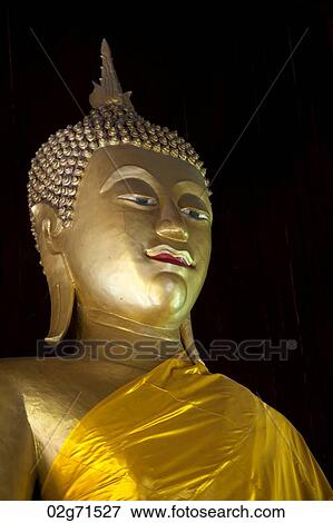 Close-up of a statue of Buddha at Wat Horcome, Chiang Mai, Thailand View Large Photo Image Stock Photo - Close-up of a statue of Buddha at Wat Horcome, Chiang Mai, Thailand. Fotosearch