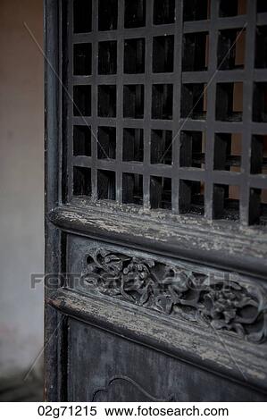 Stock Photography - Close-up of a window, Zhouzhuang, Jiangsu Province, China. Fotosearch