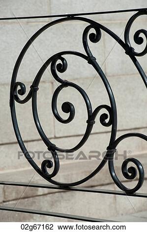 Close-up of a wrought iron railing, Busan, Yeongnam, South Korea View Large Photo Image Stock Image - Close-up of a wrought iron railing, Busan, Yeongnam, South Korea. Fotosearch