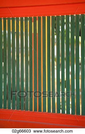 Stock Image - Close-up of blinds at Kasuga Taisha Shrine, Nara, Japan. Fotosearch