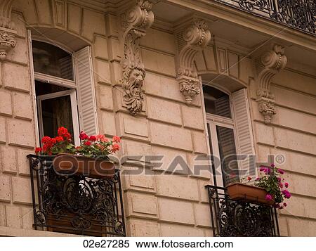 Stock Photography - Close-up of building in Paris France. Fotosearch