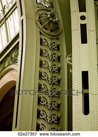 Close-up of green pillar and arch in the Grand Palace in Paris France View Large Photo Image Stock Photo - Close-up of green pillar and arch in the Grand Palace in Paris France. Fotosearch