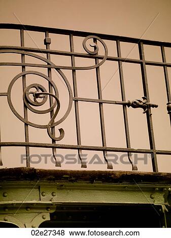Close-up of railing in the Grand Palace in Paris France View Large Photo Image Stock Photo - Close-up of railing in the Grand Palace in Paris France. Fotosearch
