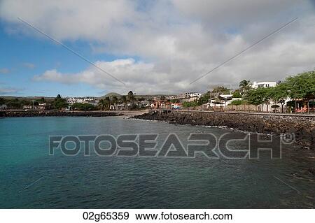 Coastal town, Puerto Baquerizo Moreno, San Cristobal Island, Galapagos Islands, Ecuador View Large Photo Image Stock Photo - Coastal town, Puerto Baquerizo Moreno, San Cristobal Island, Galapagos Islands, Ecuador. Fotosearch