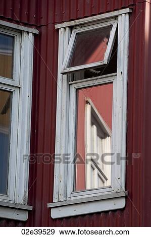 Corner view of a window in a building in Reykjavik Iceland View Large Photo Image Stock Photo - Corner view of a window in a building in Reykjavik Iceland. Fotosearch