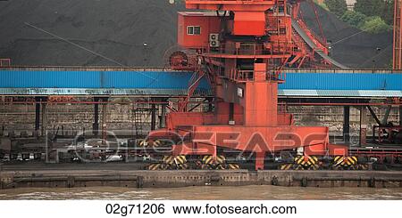 Crane at commercial dock, Shanghai, China View Large Photo Image Stock Photograph - Crane at commercial dock, Shanghai, China. Fotosearch