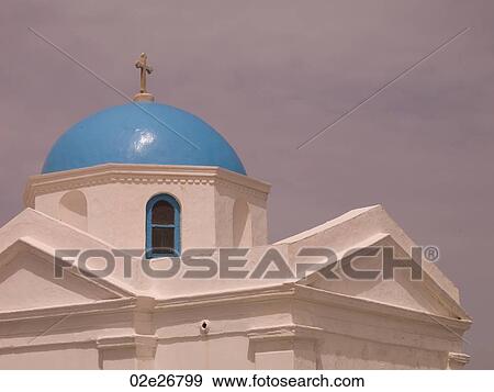 Crucifix on top of dome in Mykonos Greece View Large Photo Image Stock Photo - Crucifix on top of dome in Mykonos Greece. Fotosearch