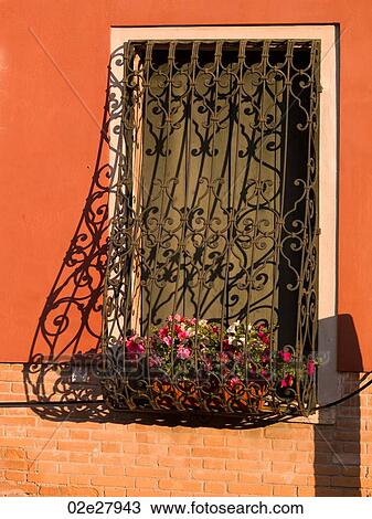 Decorative bars on window in Venice View Large Photo Image Stock Image - Decorative bars on window in Venice. Fotosearch