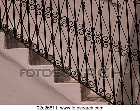 Decorative rail on staircase in Mykonos Greece View Large Photo Image Stock Image - Decorative rail on staircase in Mykonos Greece. Fotosearch