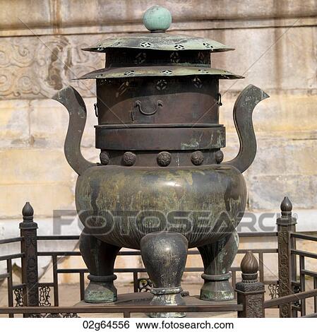 Decorative urn at the Forbidden City, Beijing, China View Large Photo Image Stock Photograph - Decorative urn at the Forbidden City, Beijing, China. Fotosearch