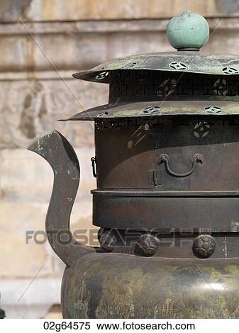 Stock Photography - Decorative urn at the Forbidden City, Beijing, China. Fotosearch