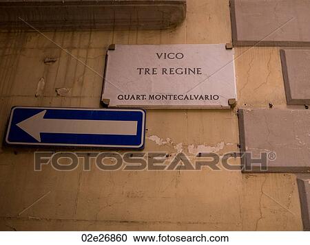 Direction sign in Naples View Large Photo Image Stock Image - Direction sign in Naples. Fotosearch