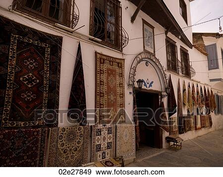 Stock Photo - Display of Turkish rugs. Fotosearch