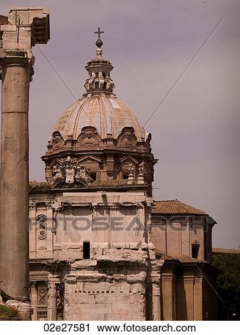 Dome of San Luca e Santa Martina church in Rome Italy View Large Photo Image Stock Image - Dome of San Luca e Santa Martina church in Rome Italy. Fotosearch