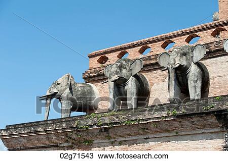 Elephant statues at Wat Chedi Luang, Chiang Mai, Thailand View Large Photo Image Stock Image - Elephant statues at Wat Chedi Luang, Chiang Mai, Thailand. Fotosearch