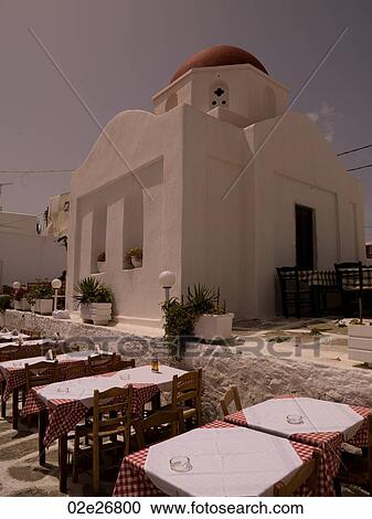 Empty restaurant tables in Mykonos Greece View Large Photo Image Stock Image - Empty restaurant tables in Mykonos Greece. Fotosearch