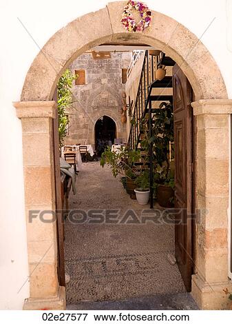 Entrance archway in Rhodes Greece View Large Photo Image Stock Photo - Entrance archway in Rhodes Greece. Fotosearch