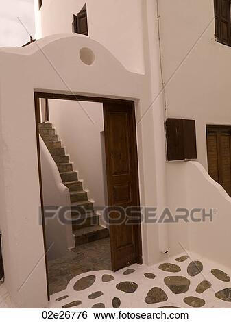 Entranceway to building in Mykonos Greece View Large Photo Image Stock Photograph - Entranceway to building in Mykonos Greece. Fotosearch