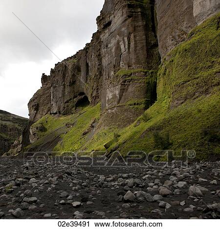 Eroded cliffs above rocky riverbed View Large Photo Image Stock Image - Eroded cliffs above rocky riverbed. Fotosearch