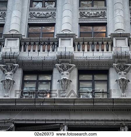Stock Image - Exterior facade of a building in Manhattan, New York City, U. S. A.. Fotosearch