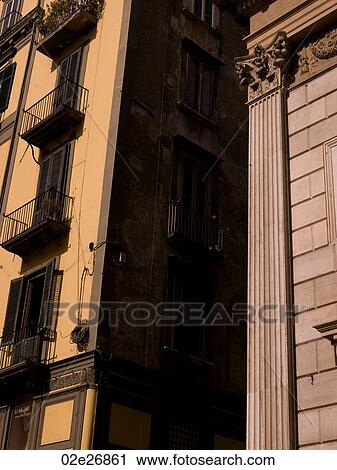 Exterior of a building in Naples View Large Photo Image Stock Image - Exterior of a building in Naples. Fotosearch