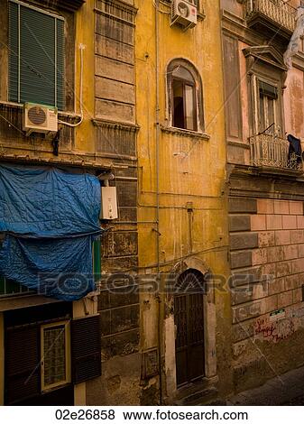 Exterior of a building in Naples View Large Photo Image Stock Photo - Exterior of a building in Naples. Fotosearch