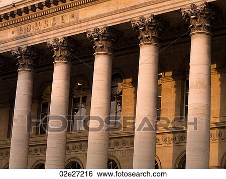Stock Photograph - Exterior of a building in Paris France. Fotosearch