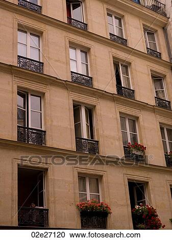 Exterior of building in Paris France View Large Photo Image Stock Image - Exterior of building in Paris France. Fotosearch