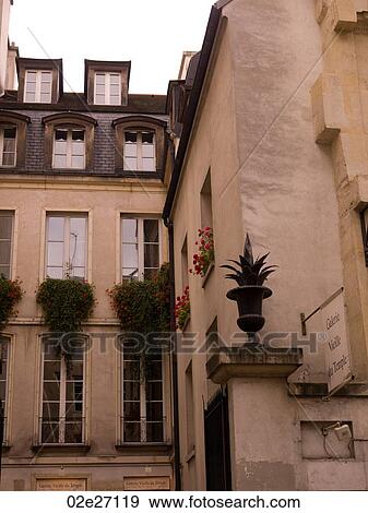 Stock Photo - Exterior of building in Paris France. Fotosearch