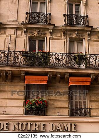 Exterior of building in Paris France View Large Photo Image Stock Photography - Exterior of building in Paris France. Fotosearch