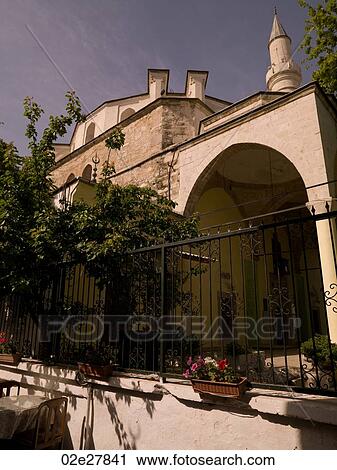Stock Image - Exterior of buildings in Kusadasi Turkey. Fotosearch