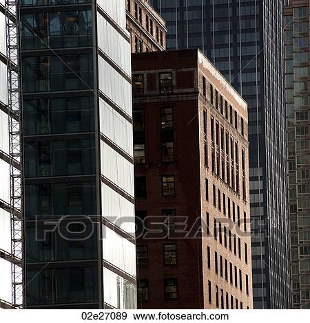 Exterior of buildings in Manhattan, New York City, U. S. A. View Large Photo Image Stock Photo - Exterior of buildings in Manhattan, New York City, U. S. A.. Fotosearch