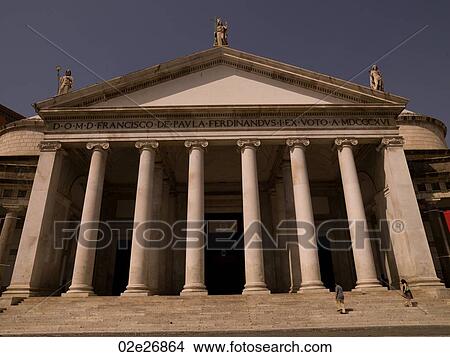 Exterior of San Francesco di Paolo in Naples View Large Photo Image Picture - Exterior of San Francesco di Paolo in Naples. Fotosearch