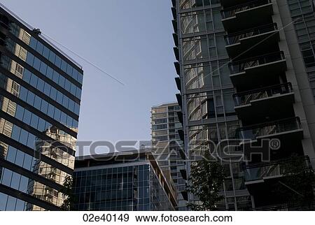 Facade of buildings in Vancouver, British Columbia, Canada View Large Photo Image Stock Photo - Facade of buildings in Vancouver, British Columbia, Canada. Fotosearch