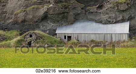 Farm buildings buried under volcanic rock View Large Photo Image Stock Photograph - Farm buildings buried under volcanic rock. Fotosearch