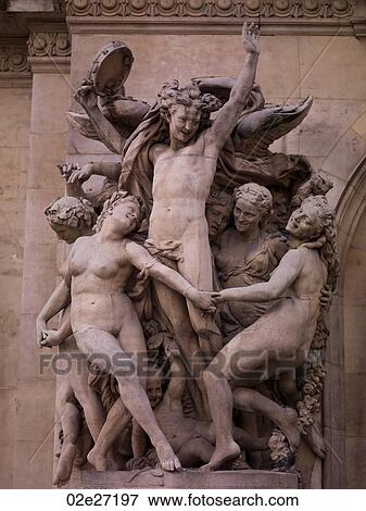 Figurines on Palais Garnier in Paris France View Large Photo Image Stock Photo - Figurines on Palais Garnier in Paris France. Fotosearch