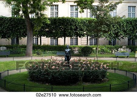 Stock Image - Flower garden in Paris France. Fotosearch