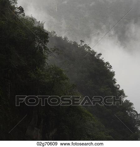 Stock Photo - Fog in Sacred Valley, Cusco Region, Peru. Fotosearch