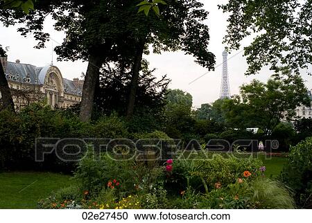 Stock Image - Gardens in Paris France. Fotosearch