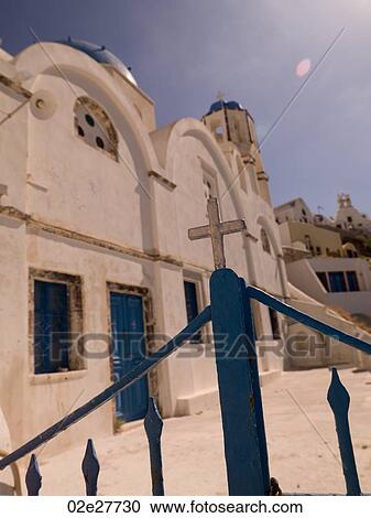 Gate surrounding church in Santorini Greece View Large Photo Image Stock Image - Gate surrounding church in Santorini Greece. Fotosearch