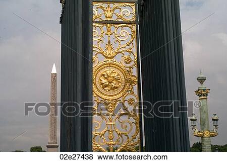 Stock Photo - Gilded barrior in Paris France. Fotosearch