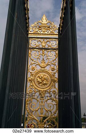 Gilded barrior in Paris France View Large Photo Image Stock Photo - Gilded barrior in Paris France. Fotosearch
