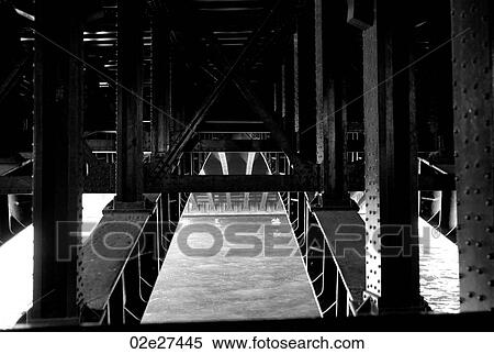 Stock Photography - Girders of a bridge in Paris France. Fotosearch